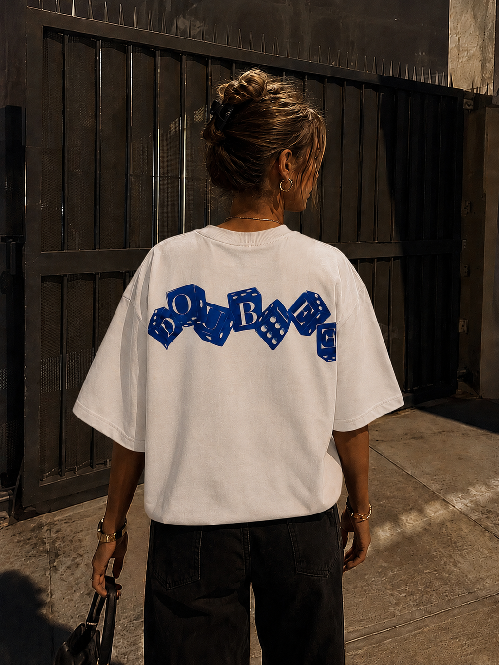 DICE BOXY WHITE TEE