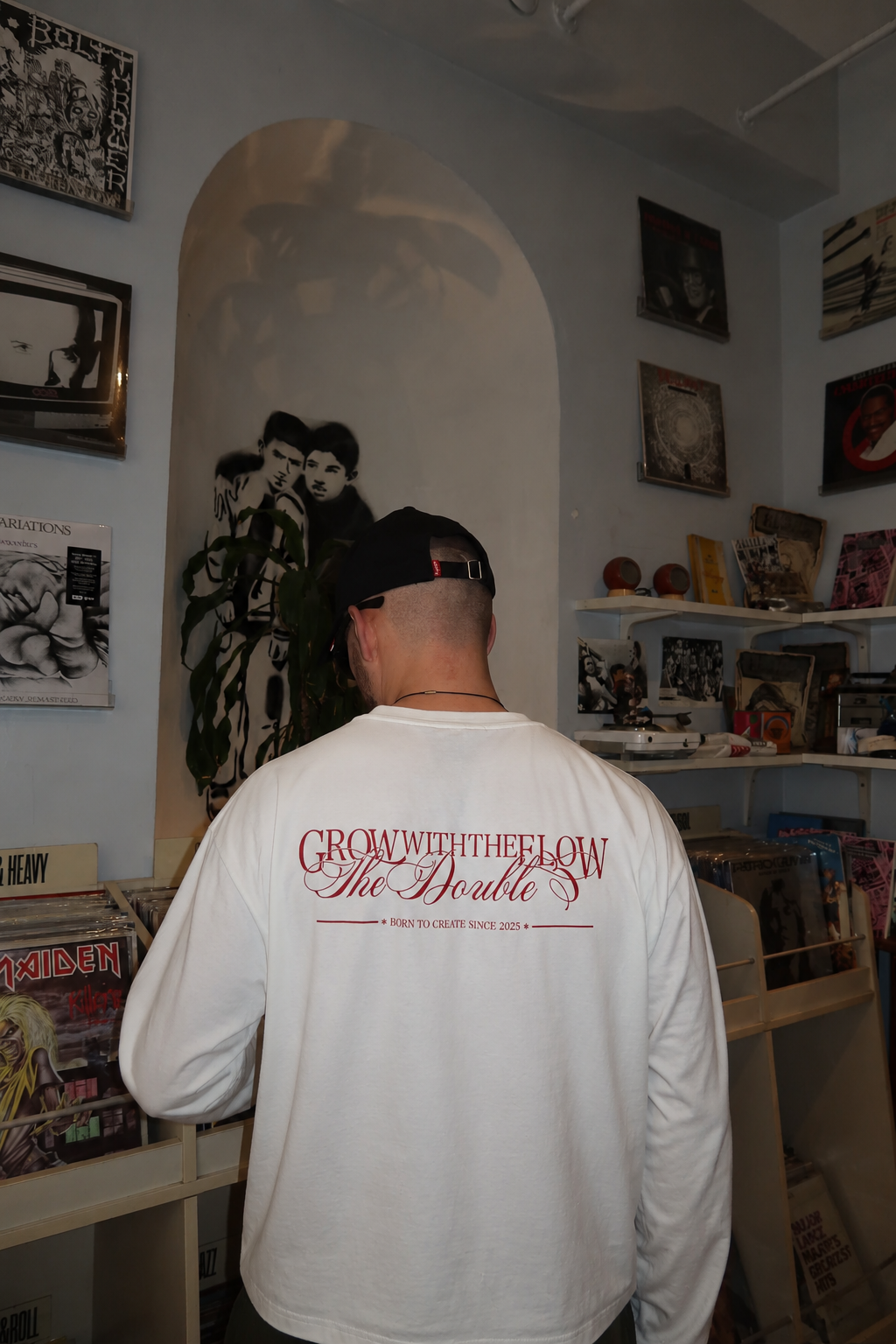 BORN TO CREATE BOXY WHITE LONGSLEEVE