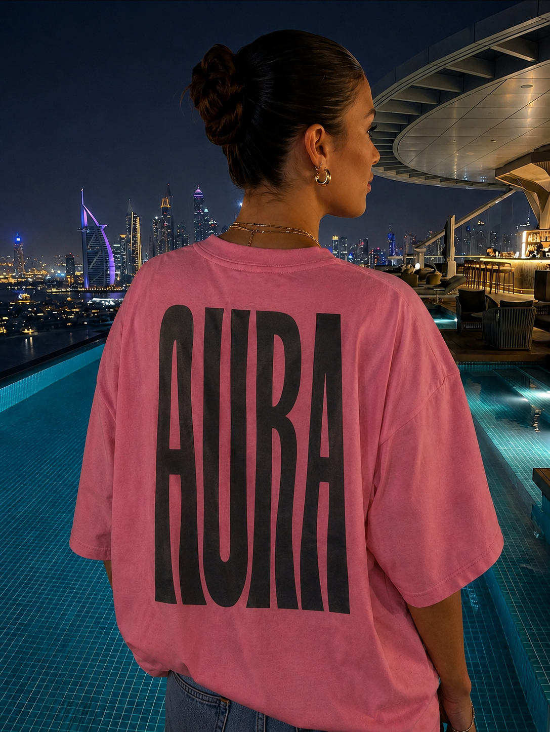 AURA BOXY PINK TEE