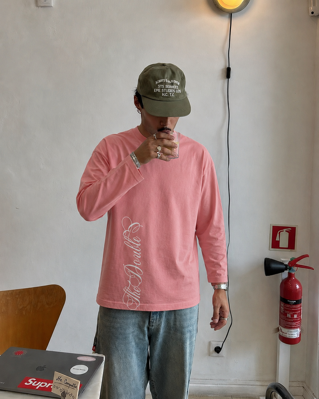 VERTICAL BOXY PINK LONGSLEEVE