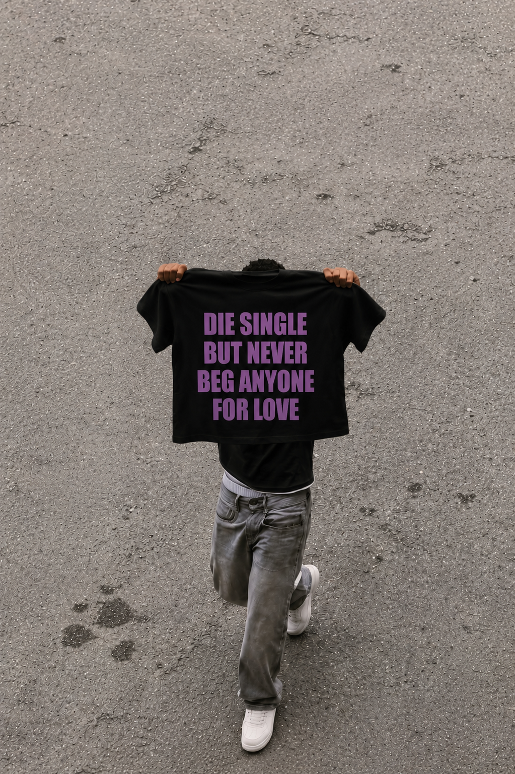 DIE SINGLE BOXY BLACK TEE