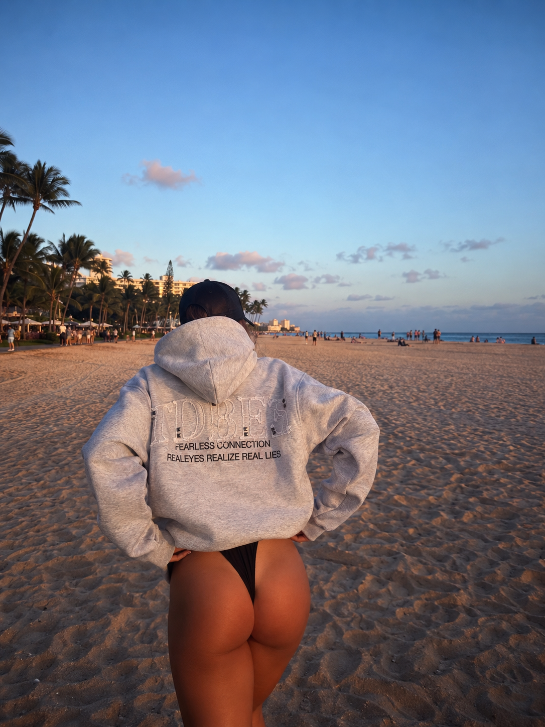 PATCH LOGO BOXY DARK GREY HOODIE