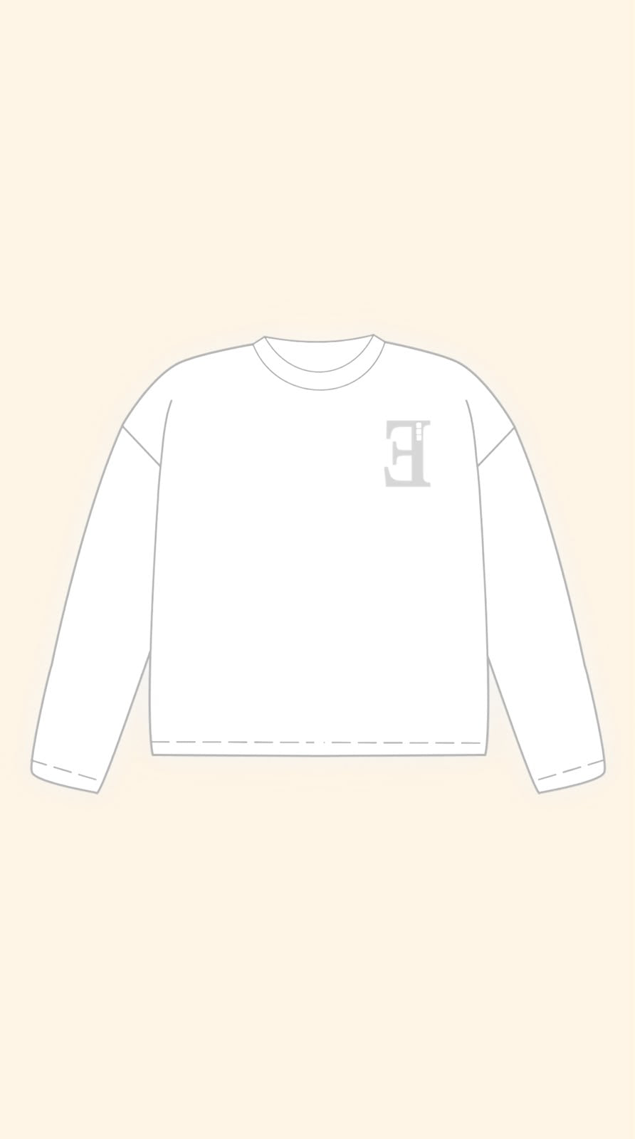 COLLEGE DEPT BOXY WHITE LONGSLEEVE