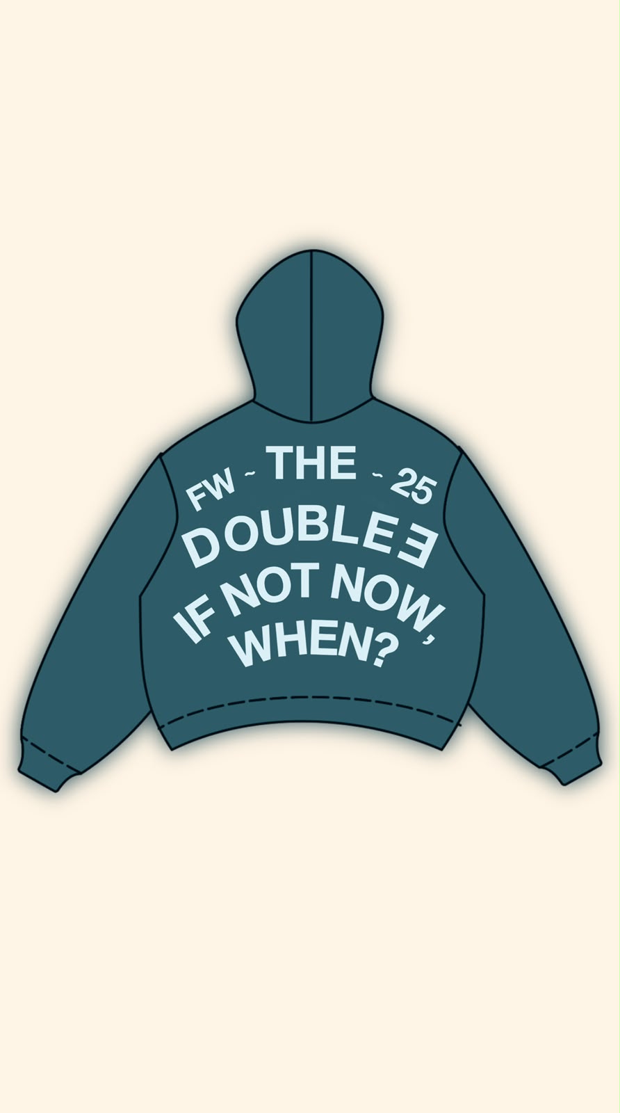 PATCH LOGO BOXY DARK GREY HOODIE