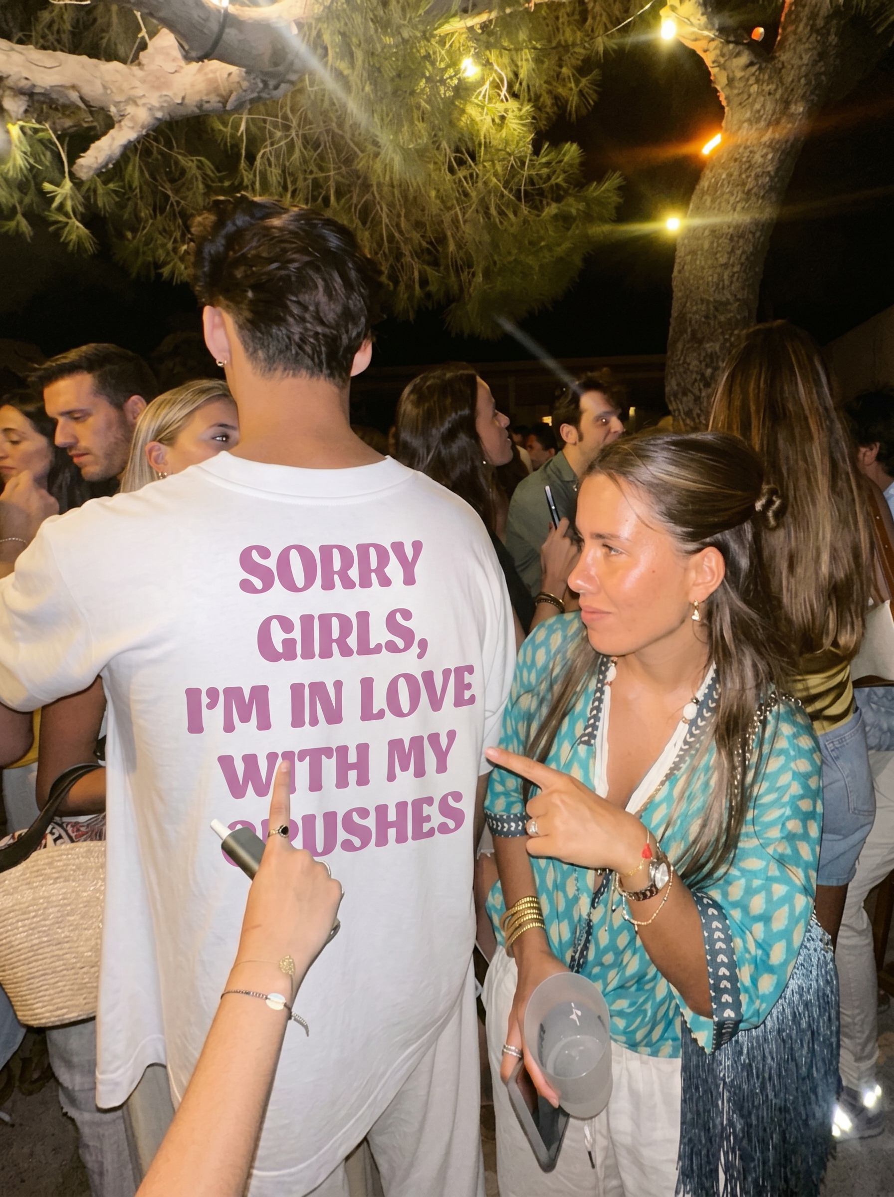 MY CRUSHES BOXY WHITE TEE