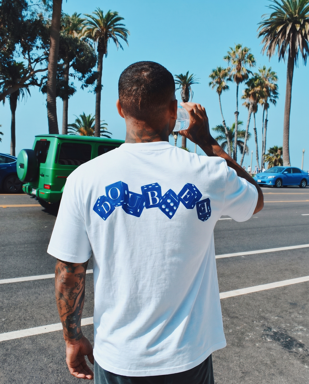 DICE BOXY WHITE TEE