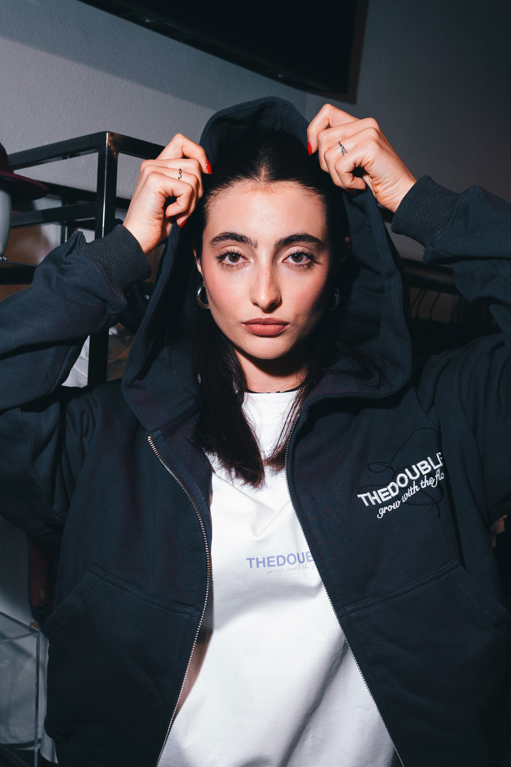 GWTF LOGO BOXY DARK GREY HOODIE
