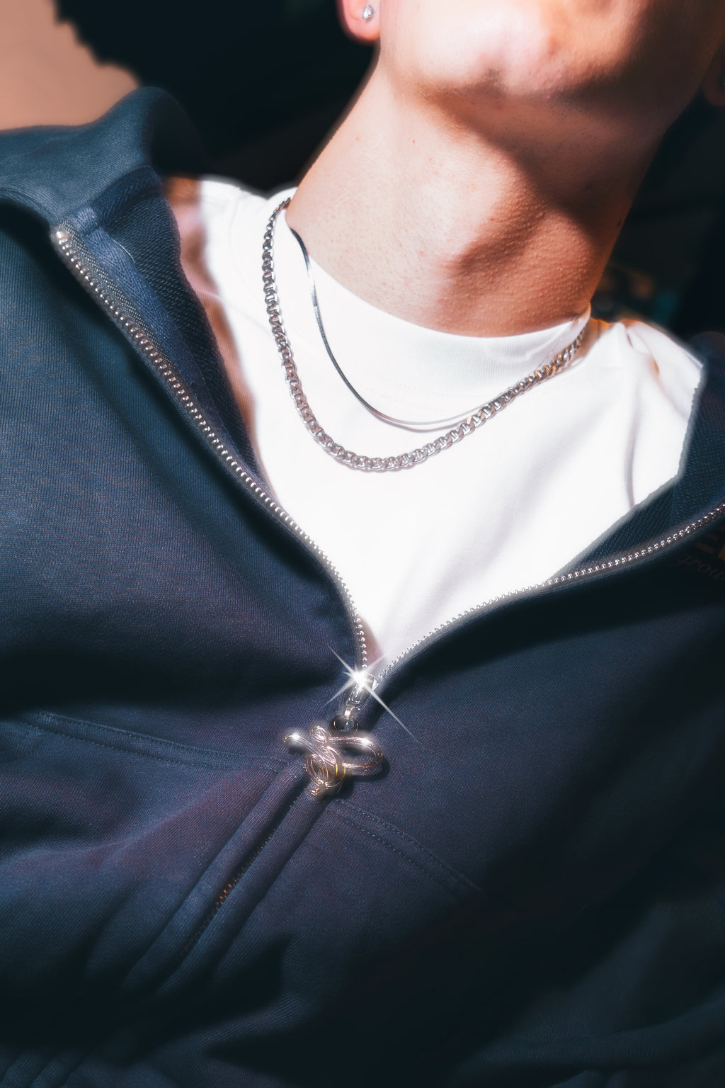 PATCH LOGO BOXY DARK GREY HOODIE