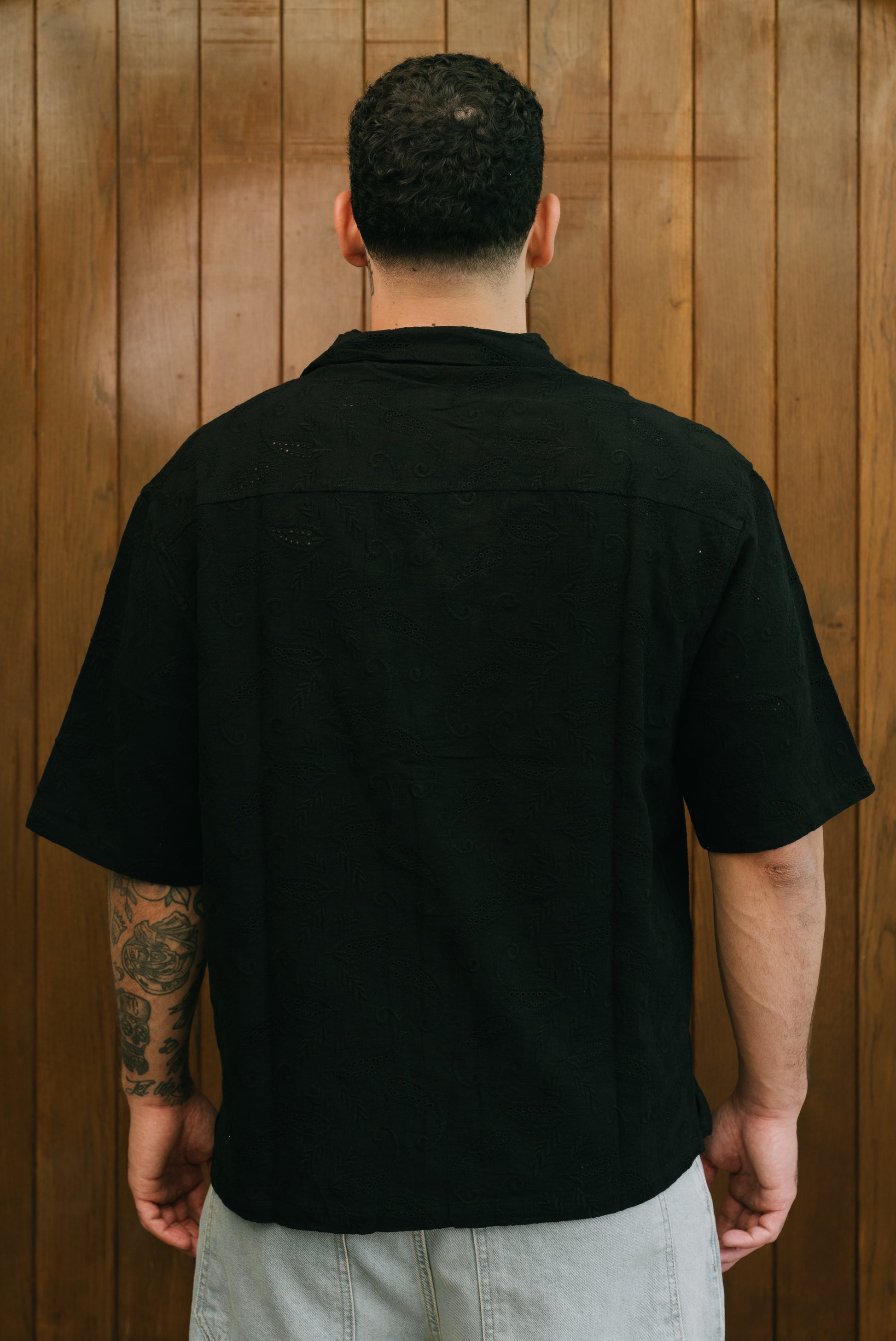 EMBROIDERED BLACK SHIRT