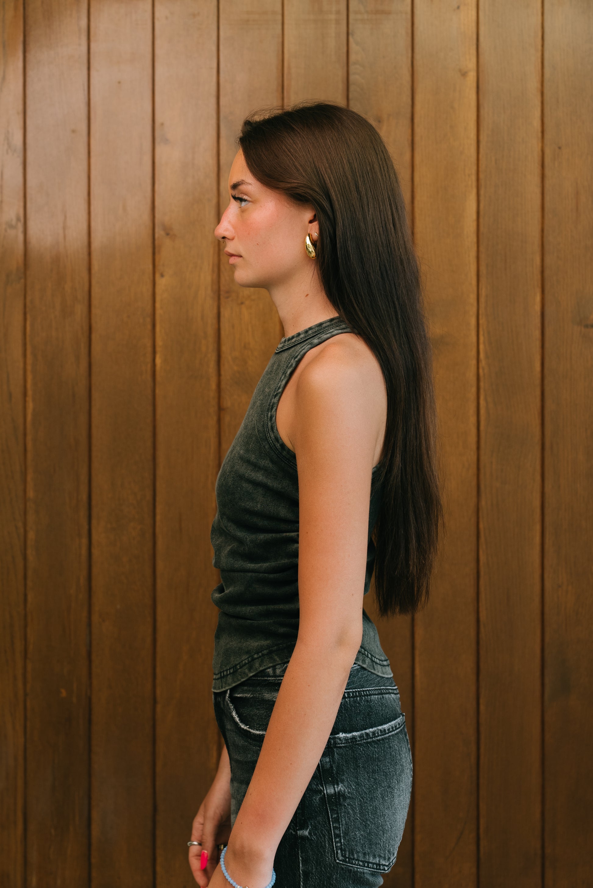 BLACK WASHED TANK TOP