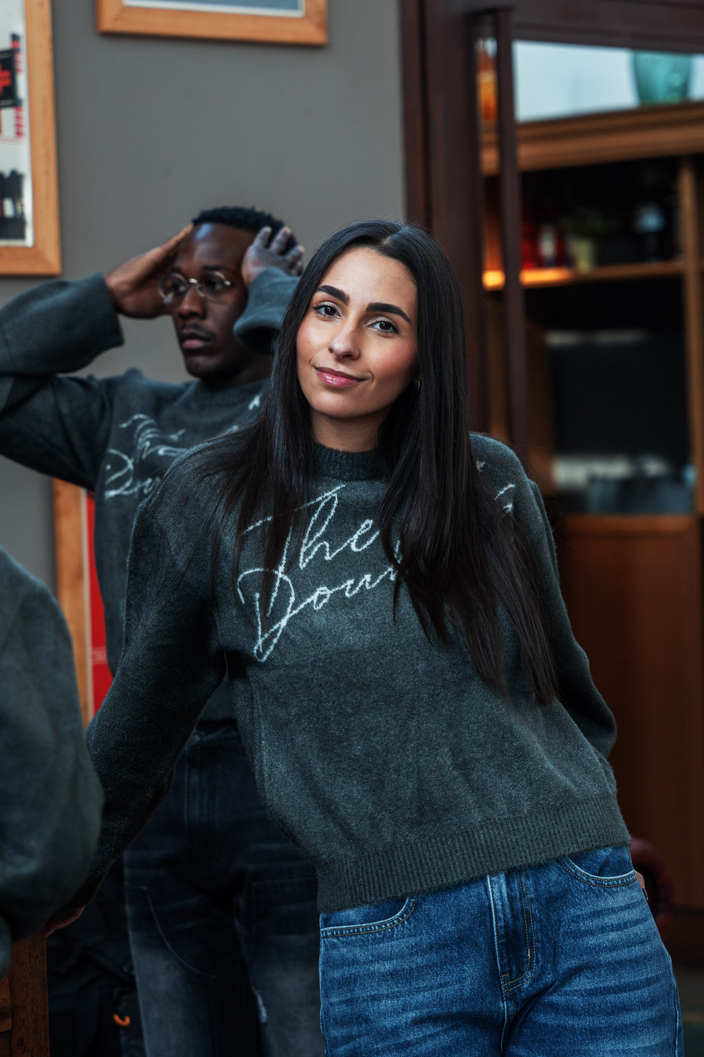 ITALICS LOGO MOHAIR SWEATER