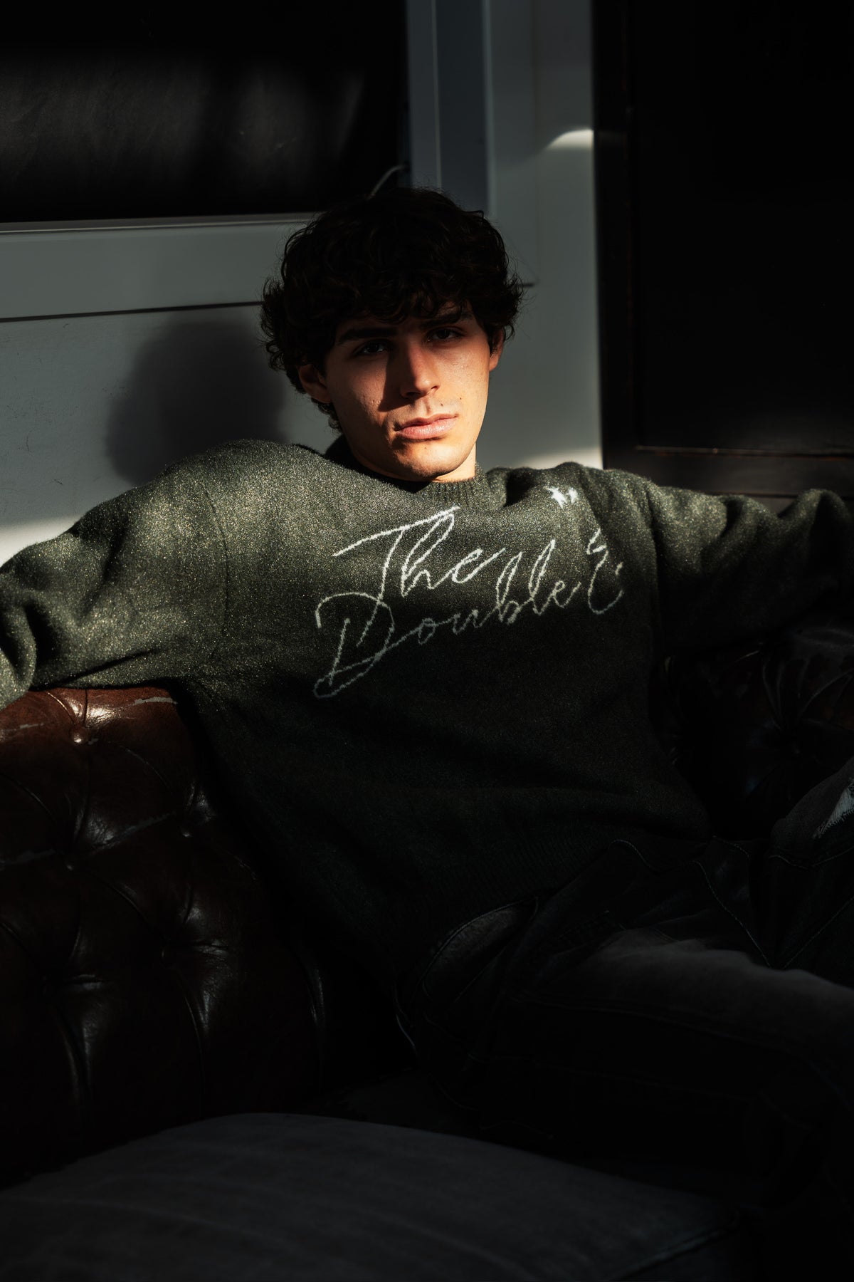ITALICS LOGO MOHAIR SWEATER