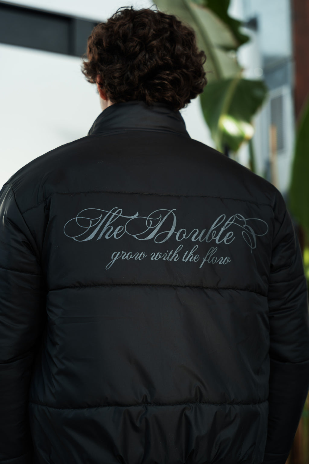 LOGO PUFFER JACKET BLACK