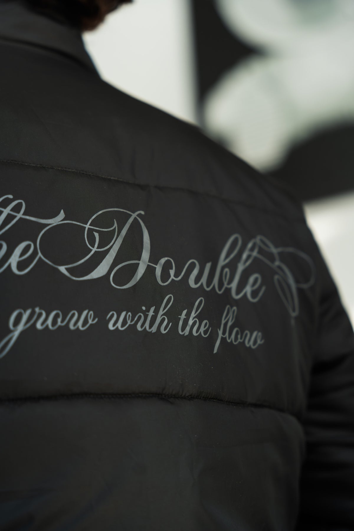 LOGO PUFFER JACKET BLACK