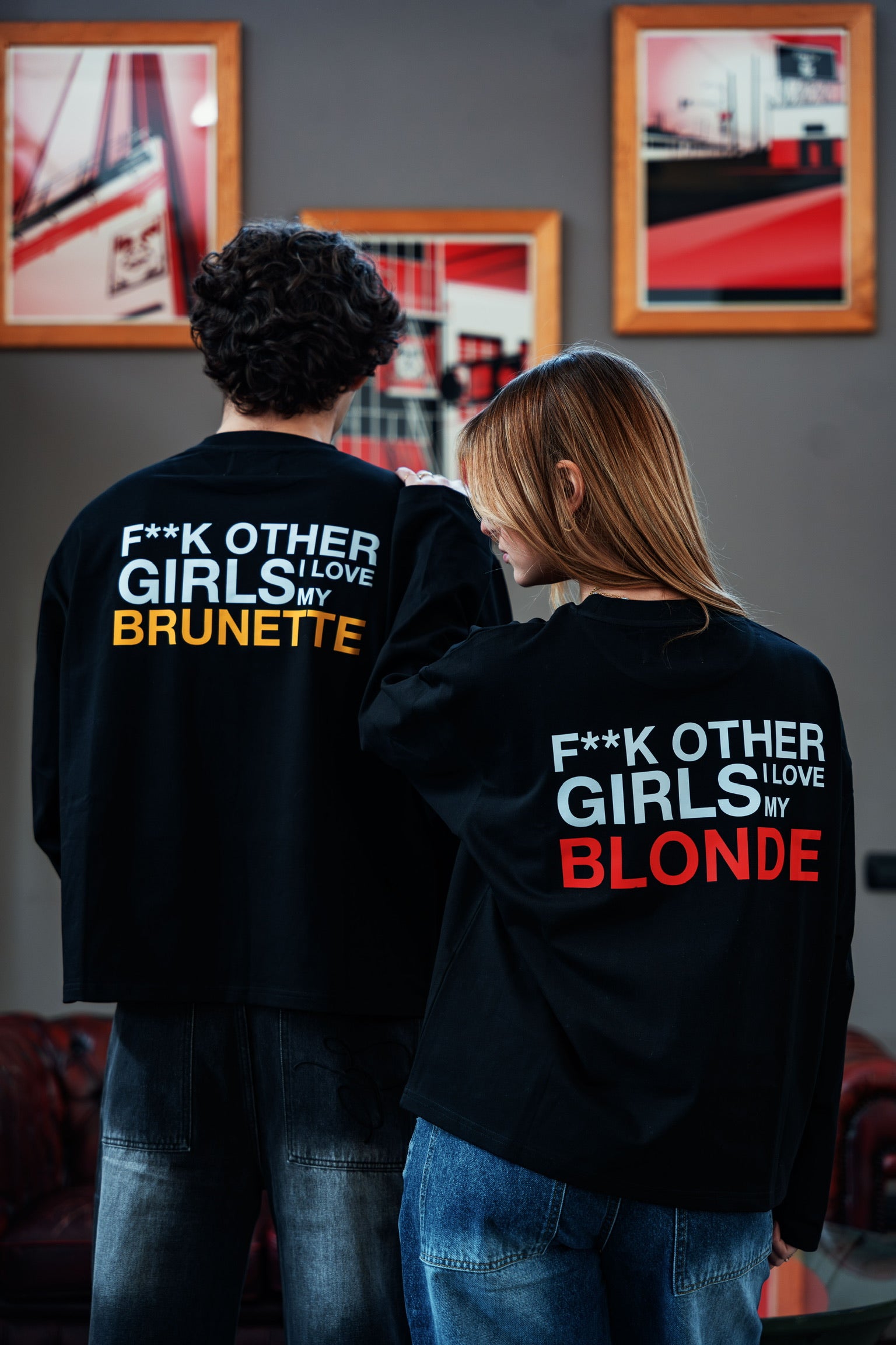 MY BRUNETTE BOXY BLACK LONGSLEEVE