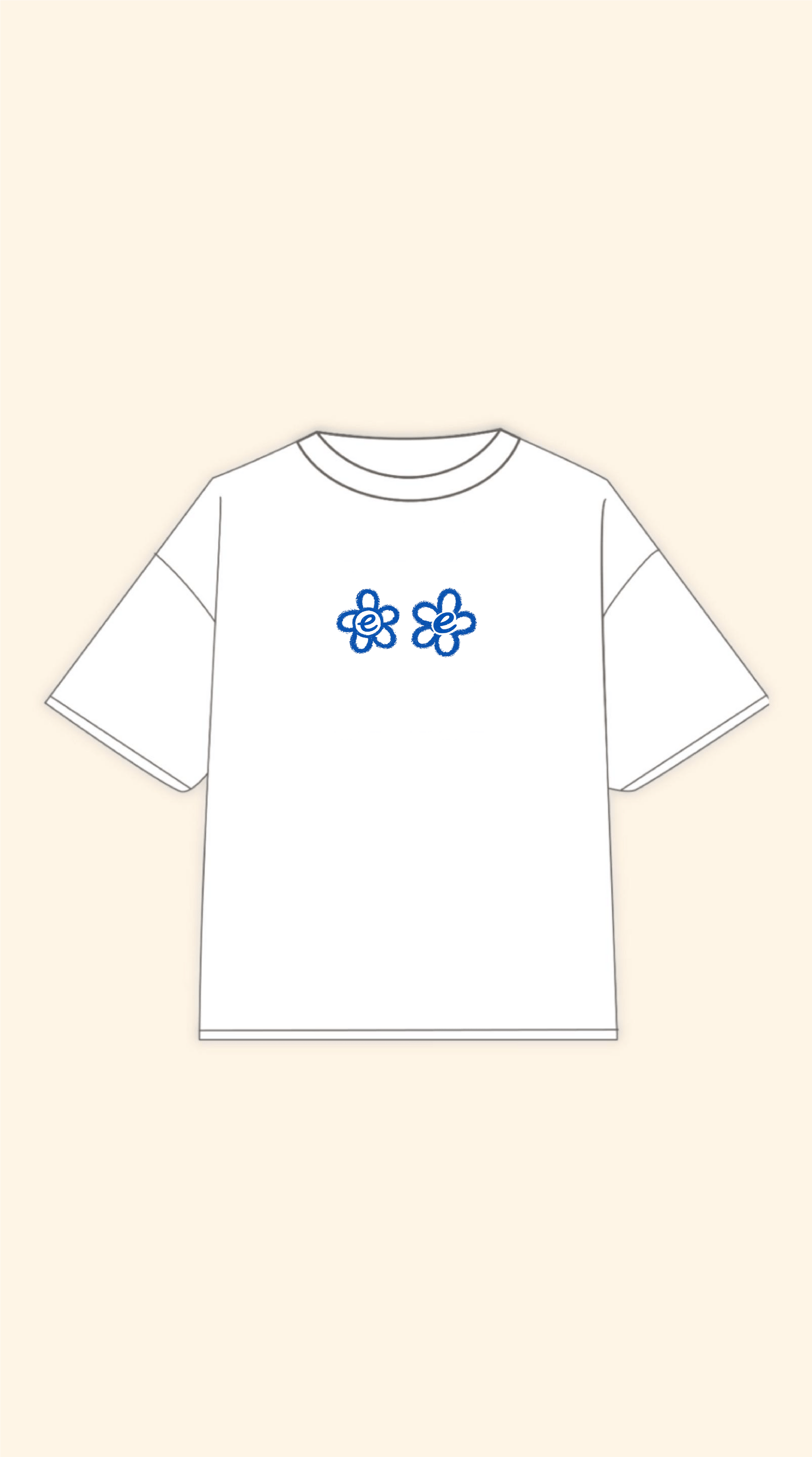 FLOWERS BOXY BLACK TEE