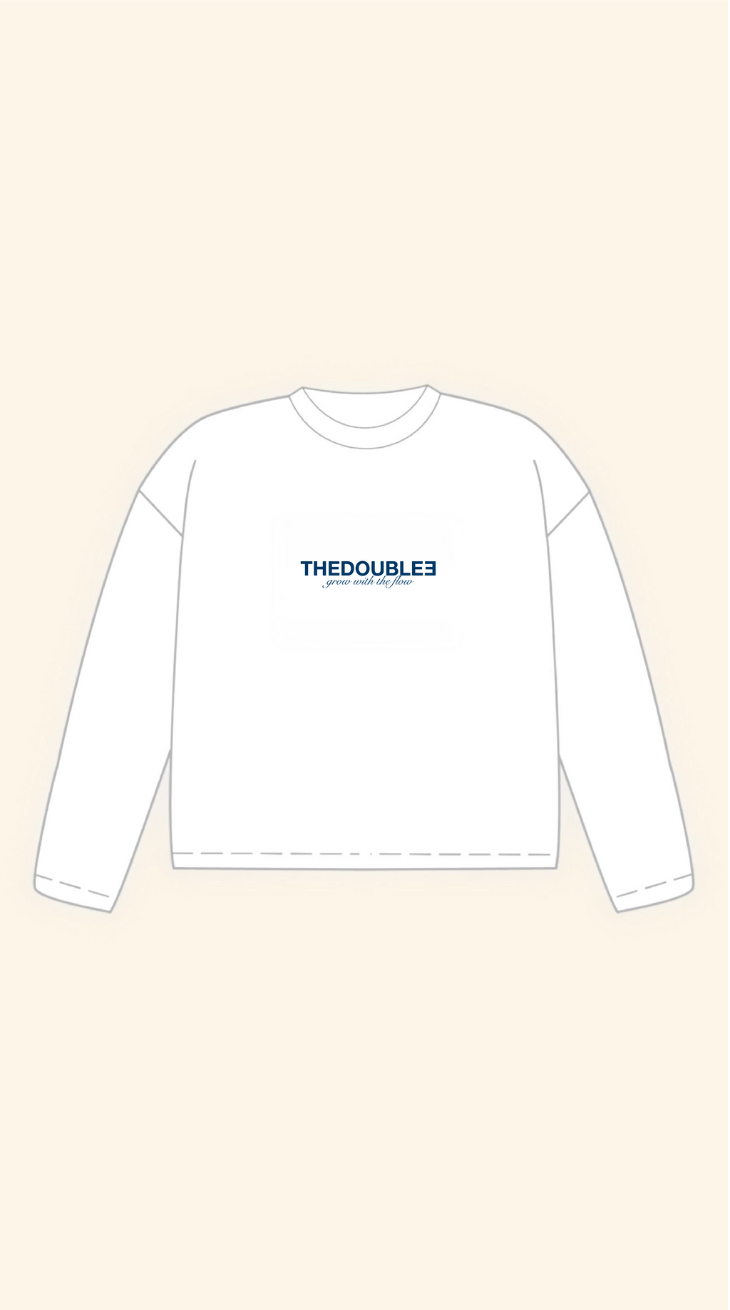 COLLEGE DEPT BOXY WHITE LONGSLEEVE