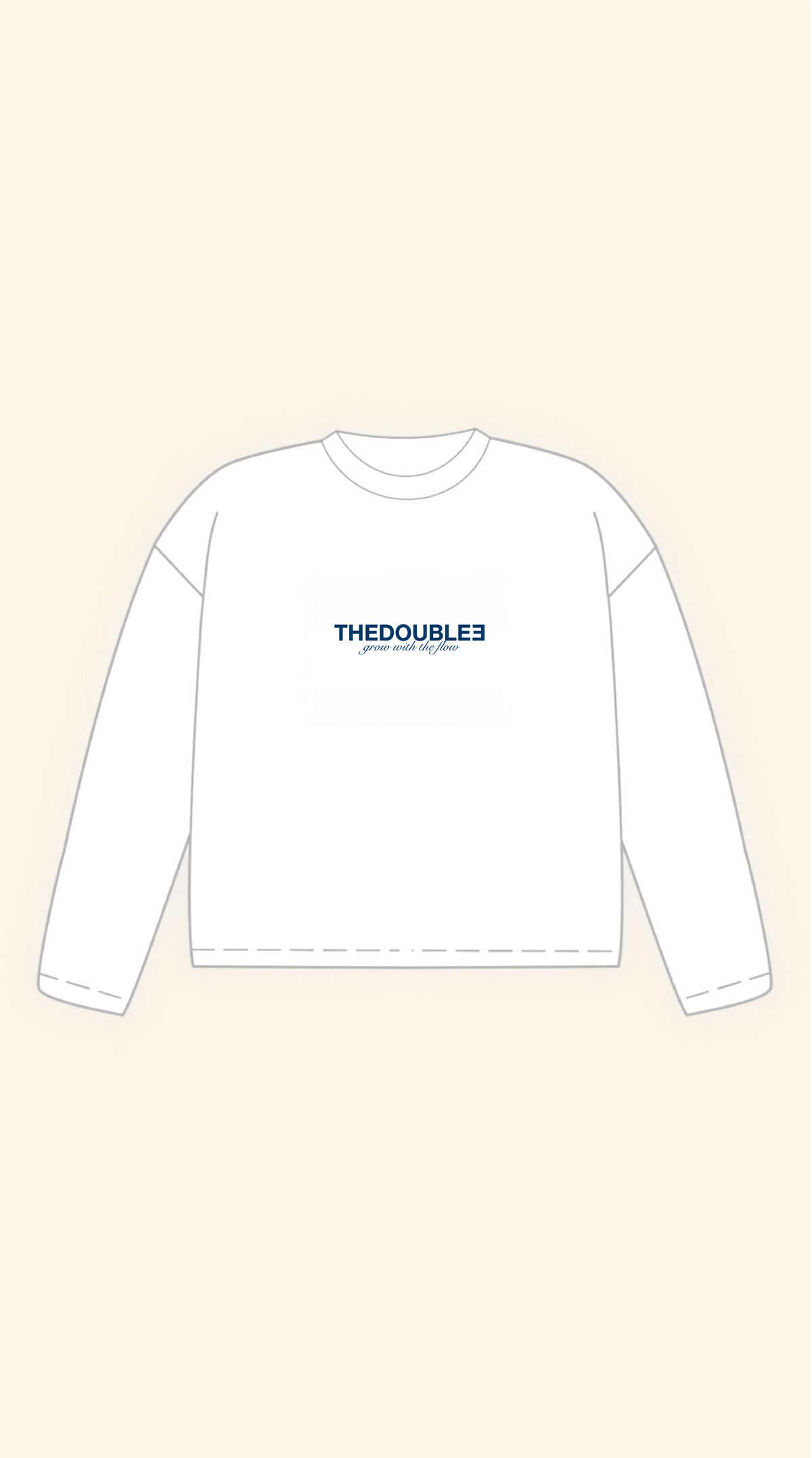 COLLEGE DEPT BOXY WHITE LONGSLEEVE