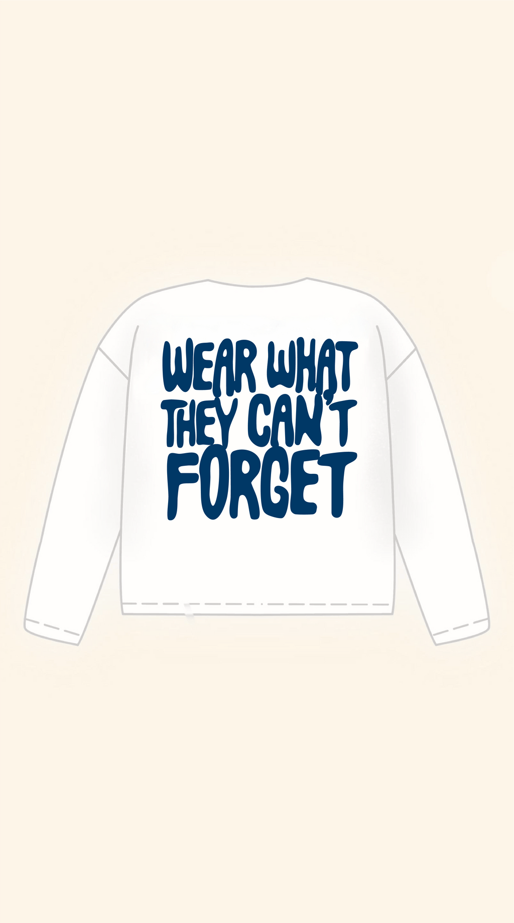 COLLEGE DEPT BOXY WHITE LONGSLEEVE
