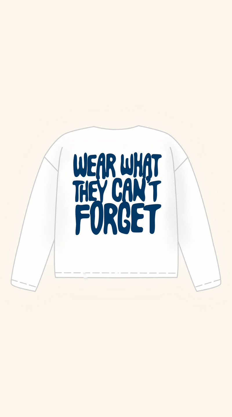 COLLEGE DEPT BOXY WHITE LONGSLEEVE