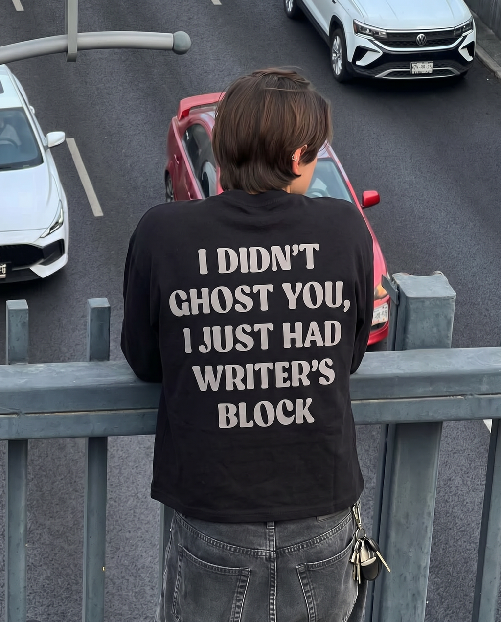 GHOST BOXY BLACK LONGSLEEVE
