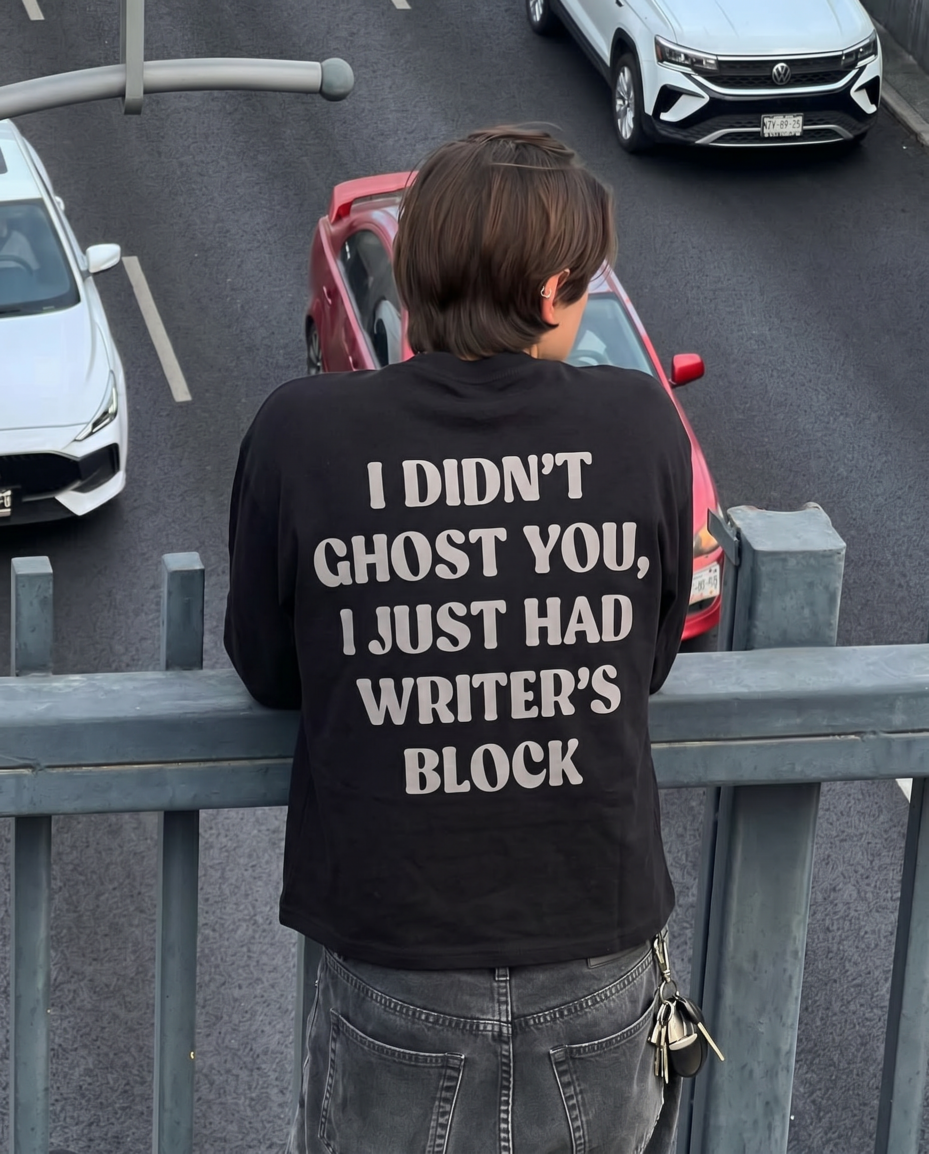 GHOST BOXY BLACK LONGSLEEVE