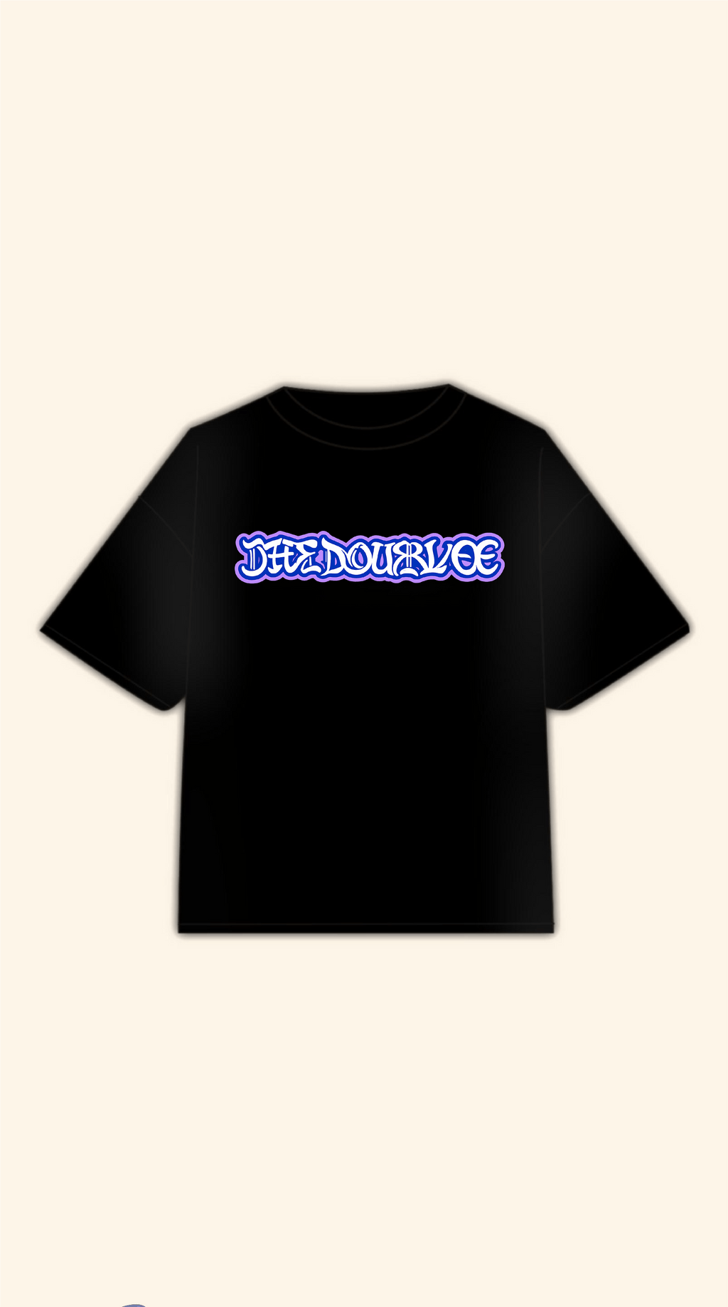 GRAFFITI LOGO BOXY BLACK TEE