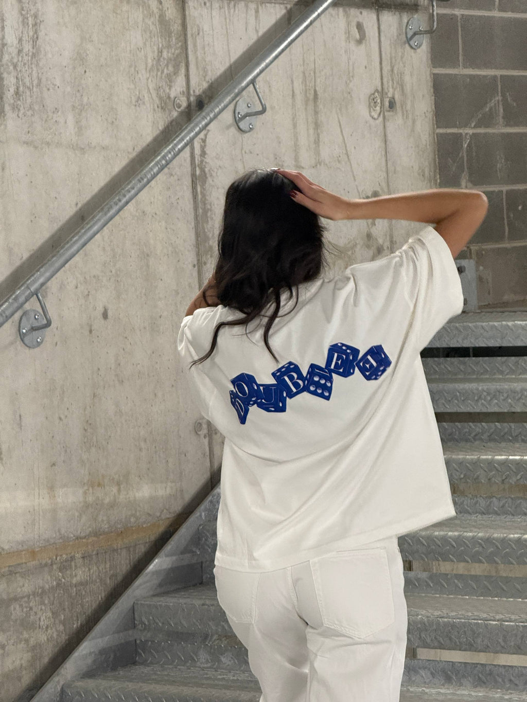 DICE BOXY WHITE TEE
