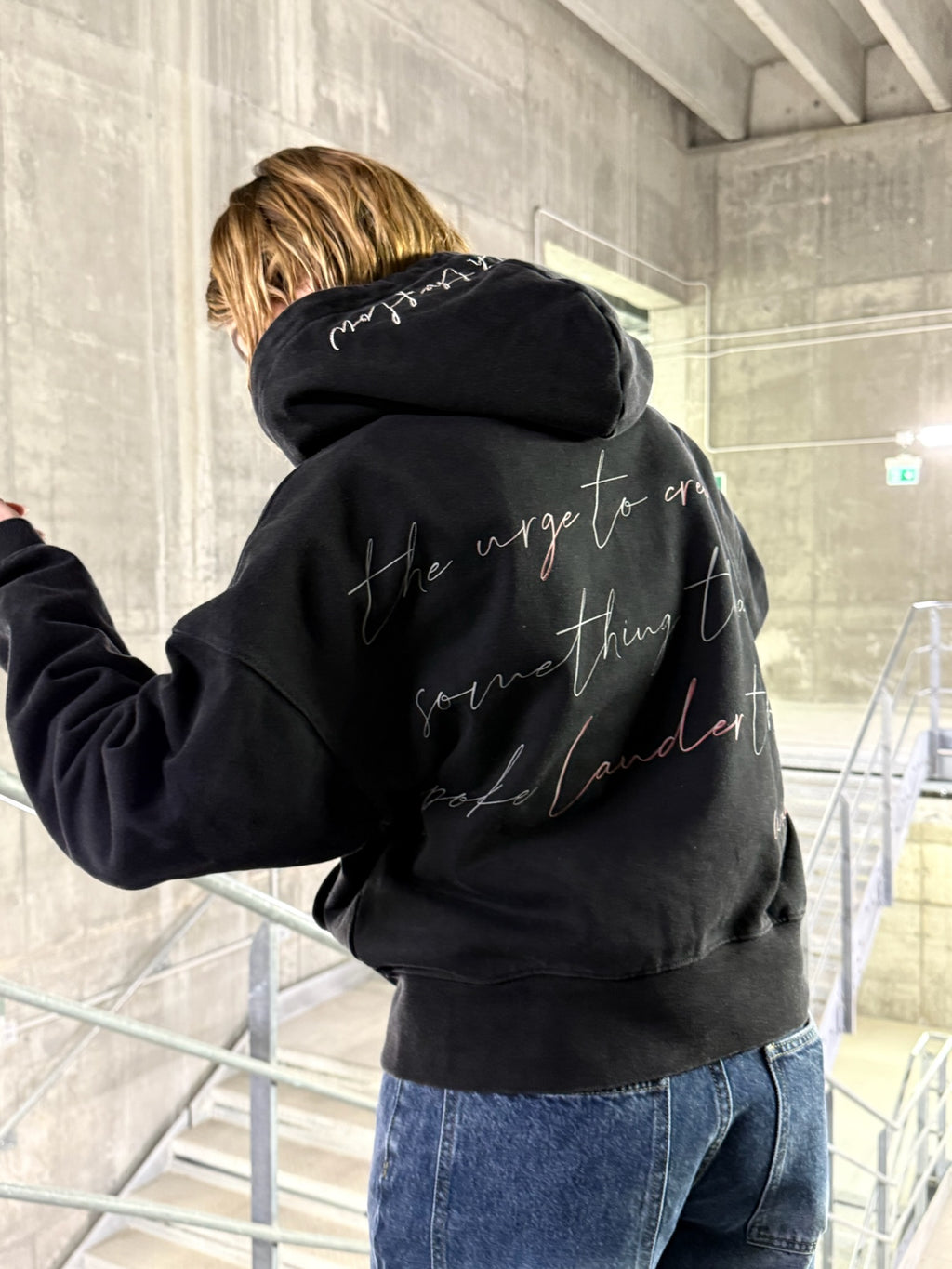 PATCH ZIP HOODIE BLACK