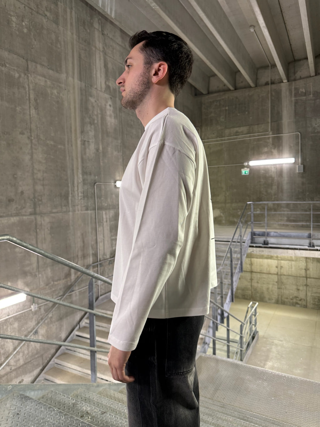 LUCKY BOXY LONGSLEEVE TEE WHITE