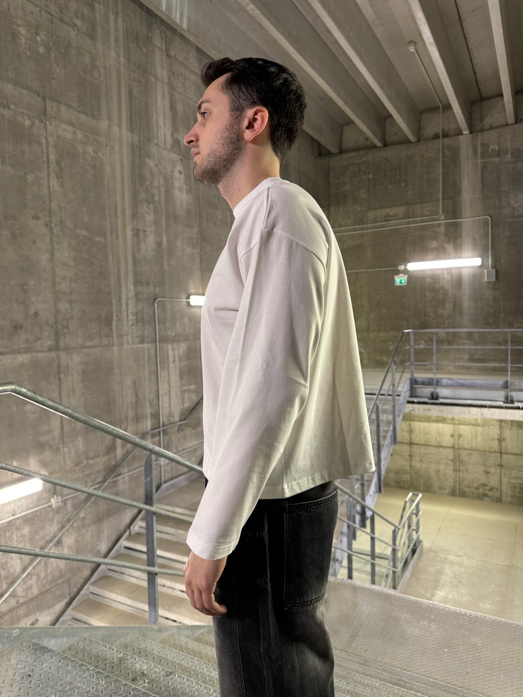 HOME ALONE BOXY LONGSLEEVE TEE WHITE