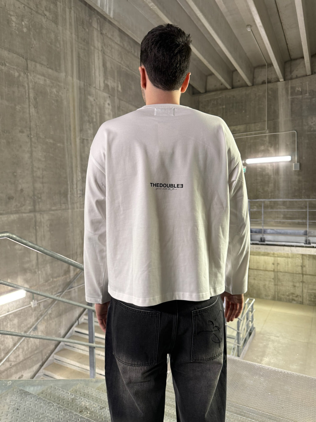 HOME ALONE BOXY LONGSLEEVE TEE WHITE