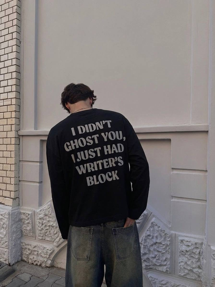 GHOST BOXY BLACK LONGSLEEVE