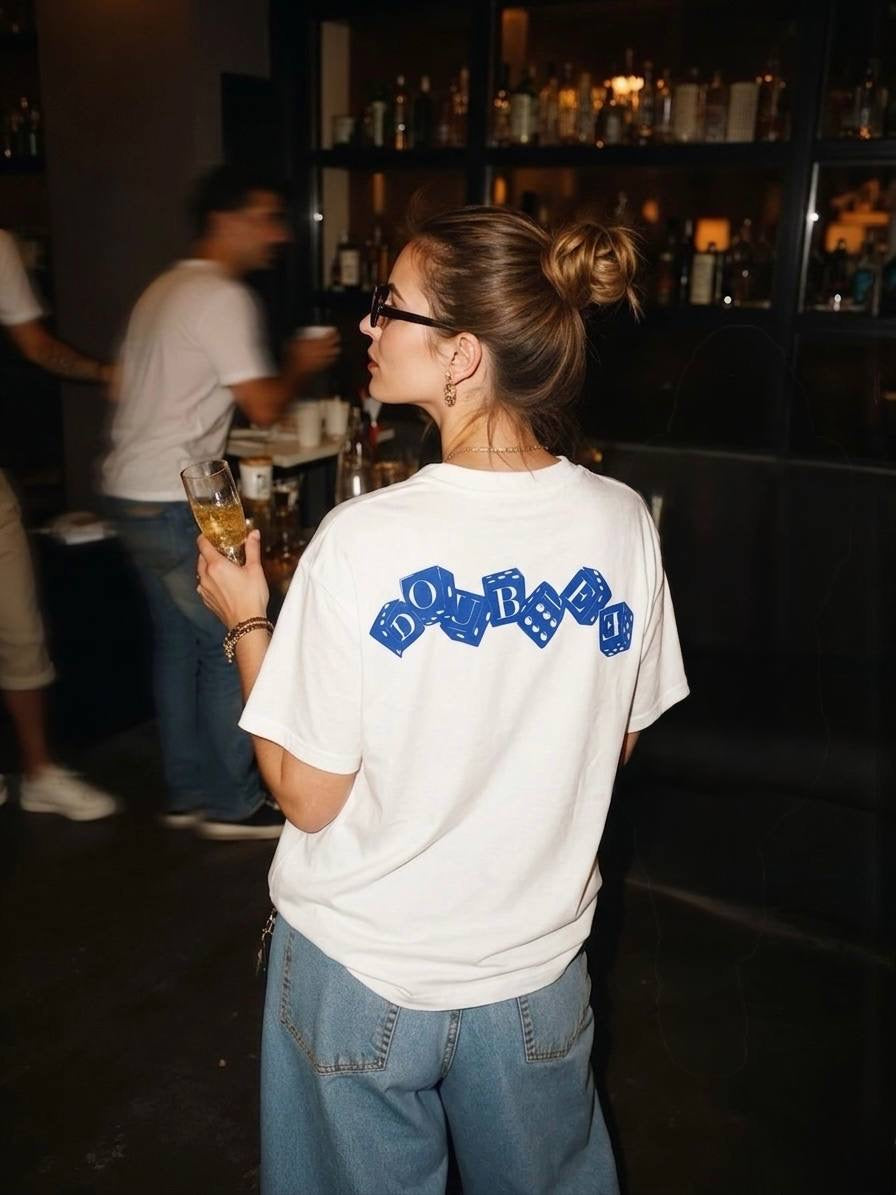 DICE BOXY WHITE TEE