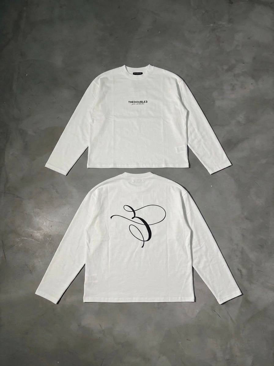 E LOGO LONGSLEEVE WHITE