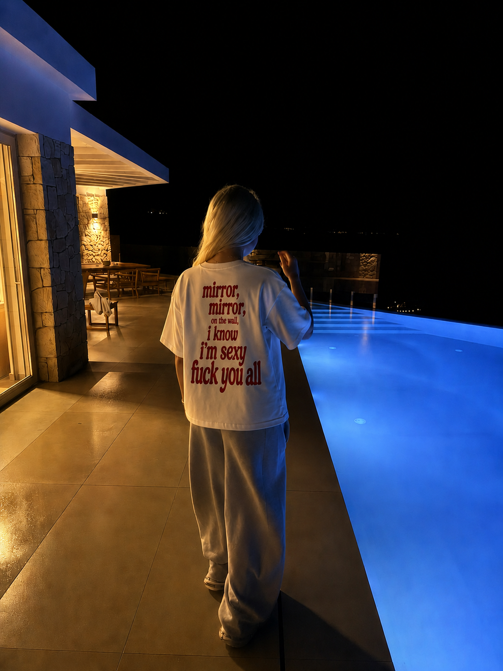 MIRROR LOGO BOXY WHITE TEE