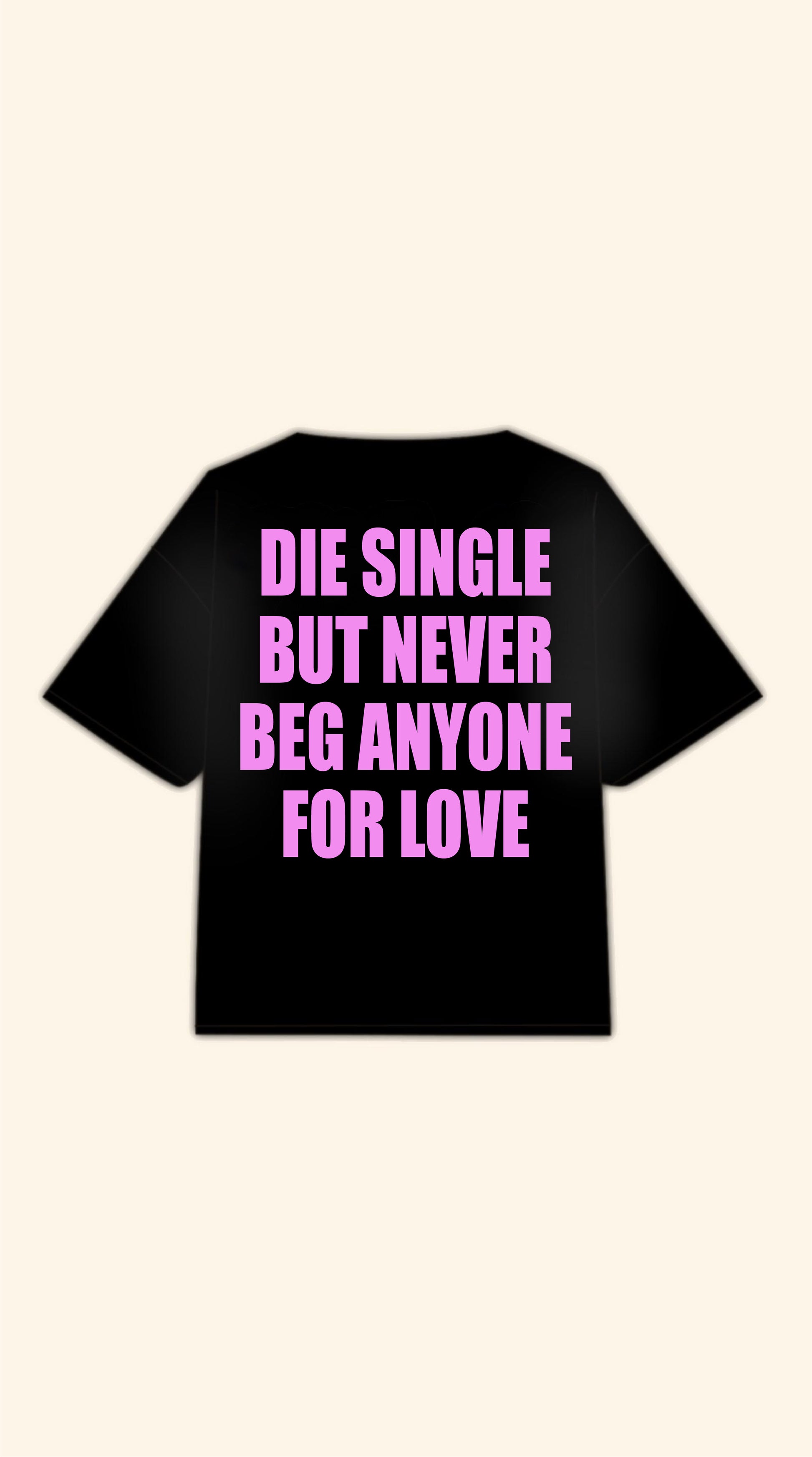 DIE SINGLE BOXY BLACK TEE