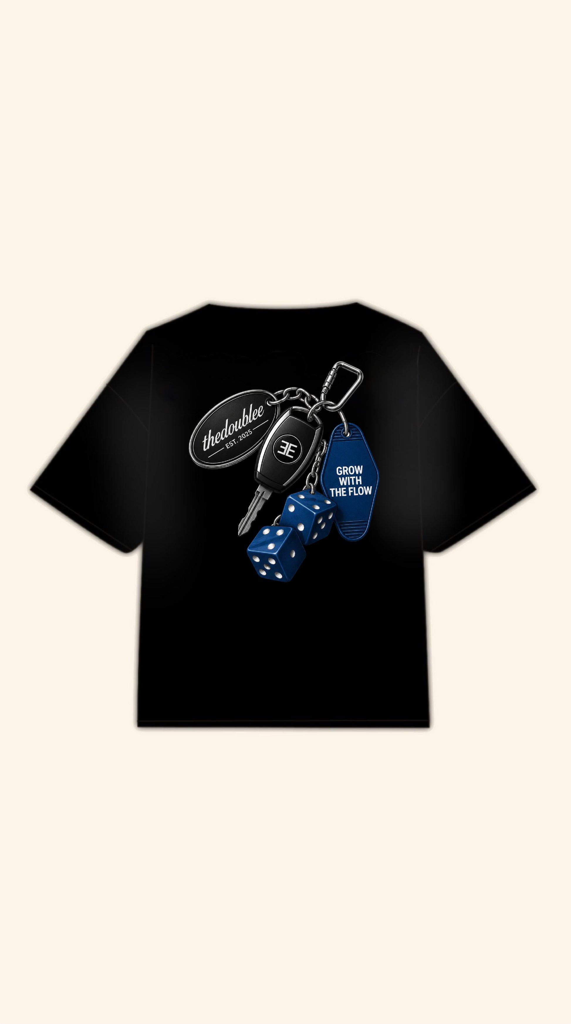 KEYCHAINS BOXY BLACK TEE
