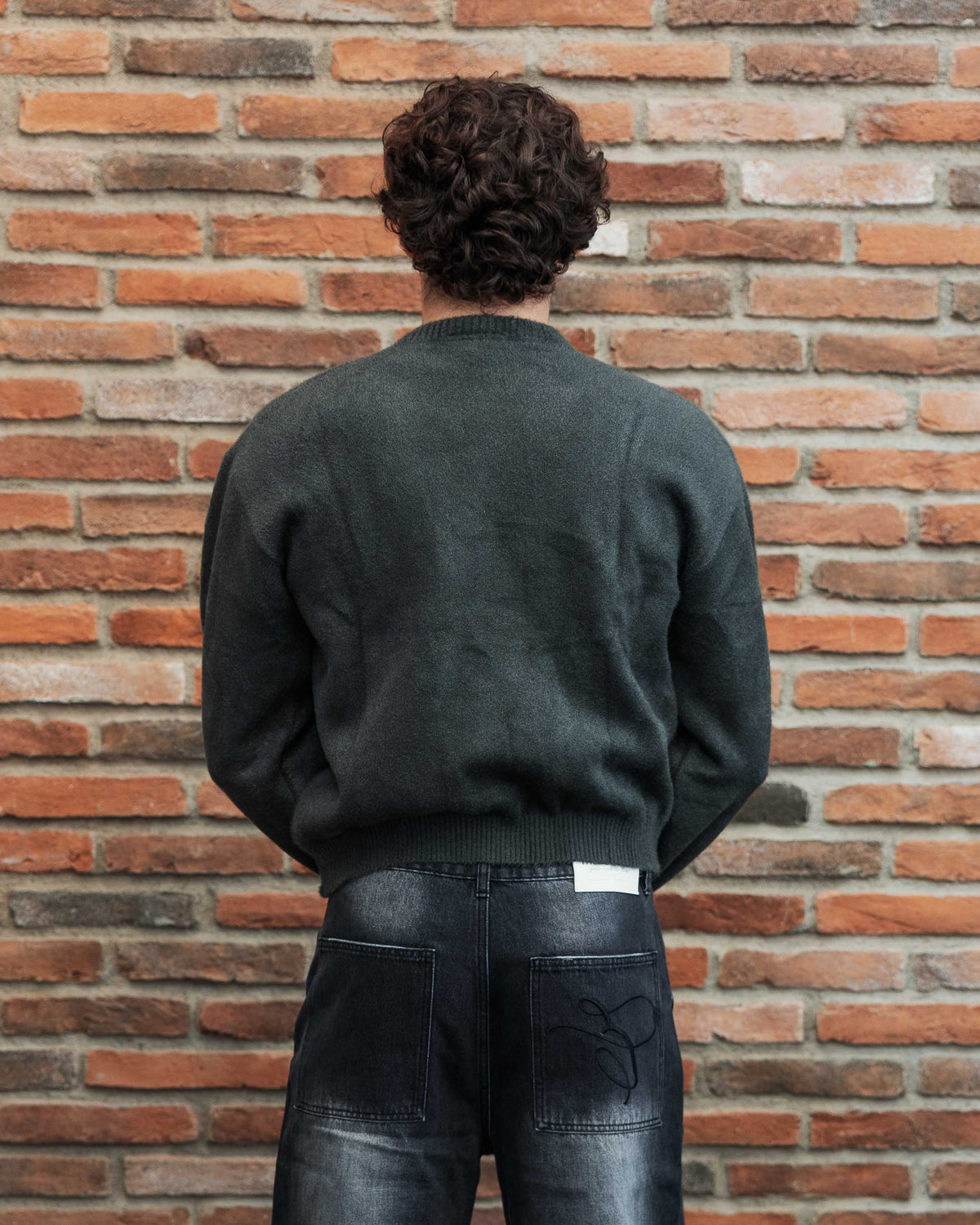 ITALICS LOGO MOHAIR SWEATER