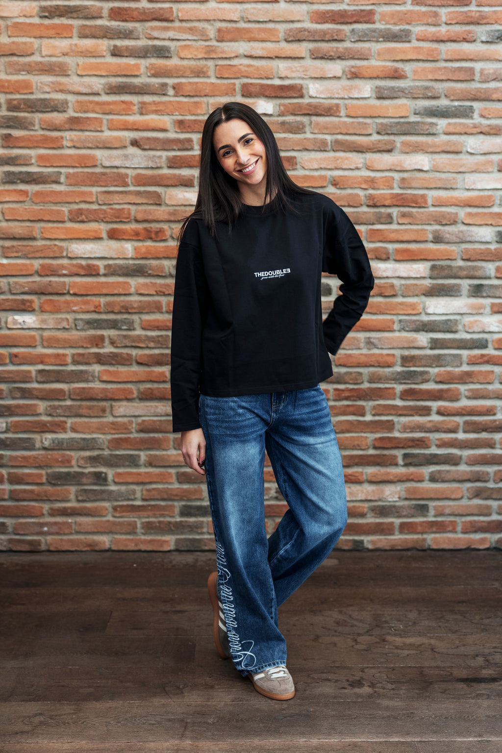 E LOGO LONGSLEEVE BLACK