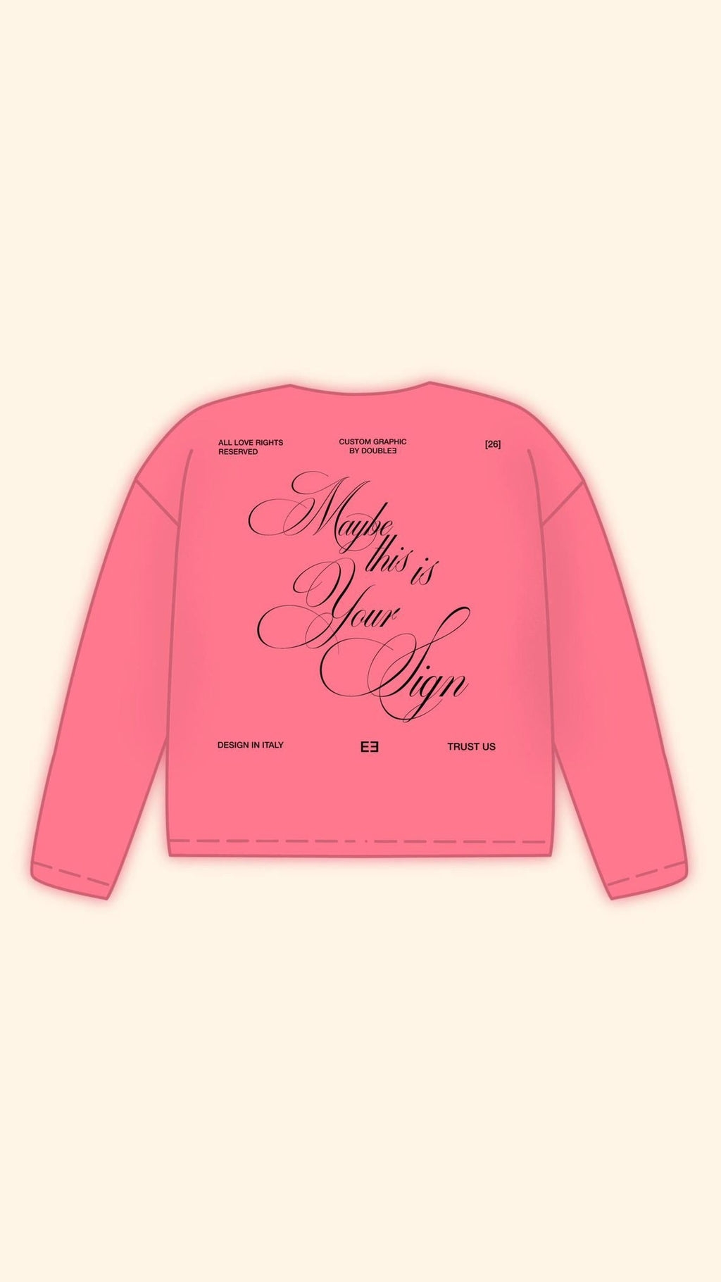 SIGN PINK BOXY LONGSLEEVE