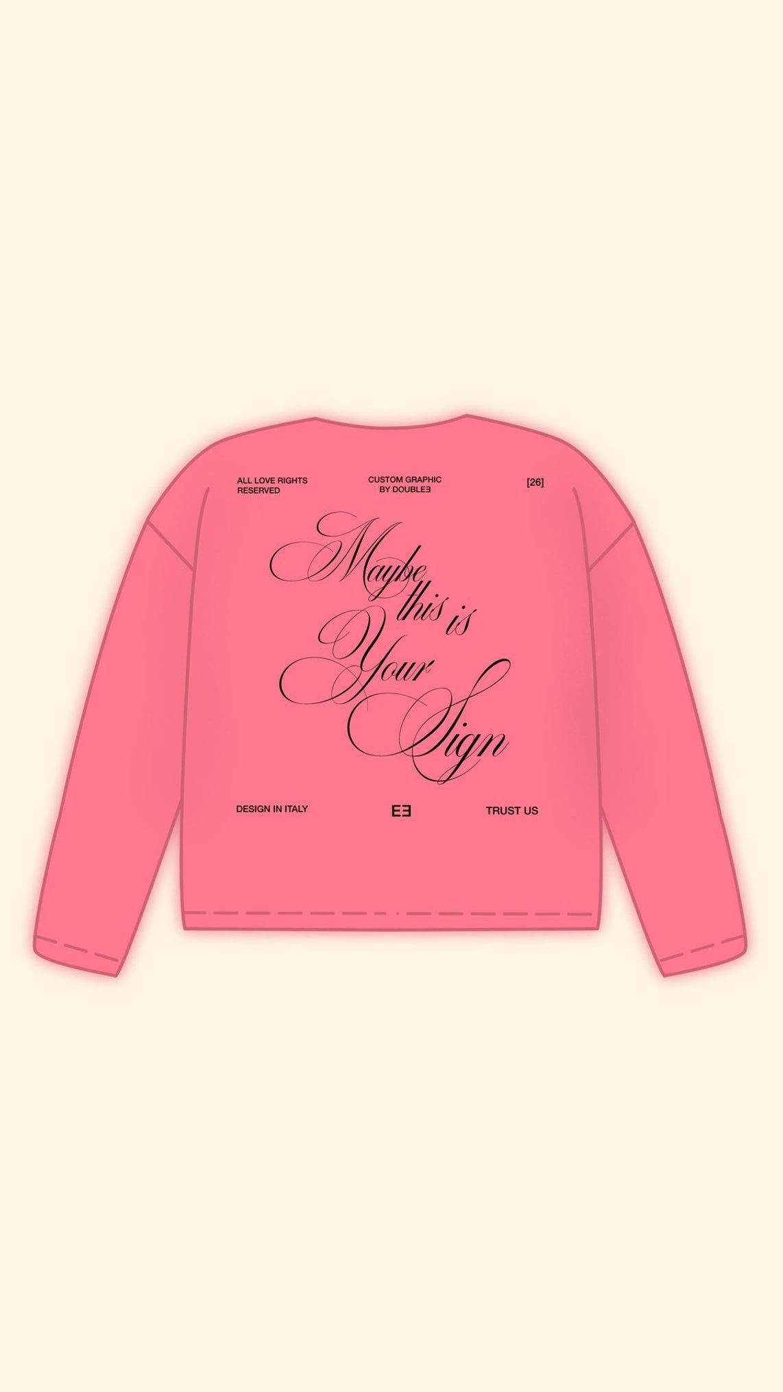 SIGN PINK BOXY LONGSLEEVE