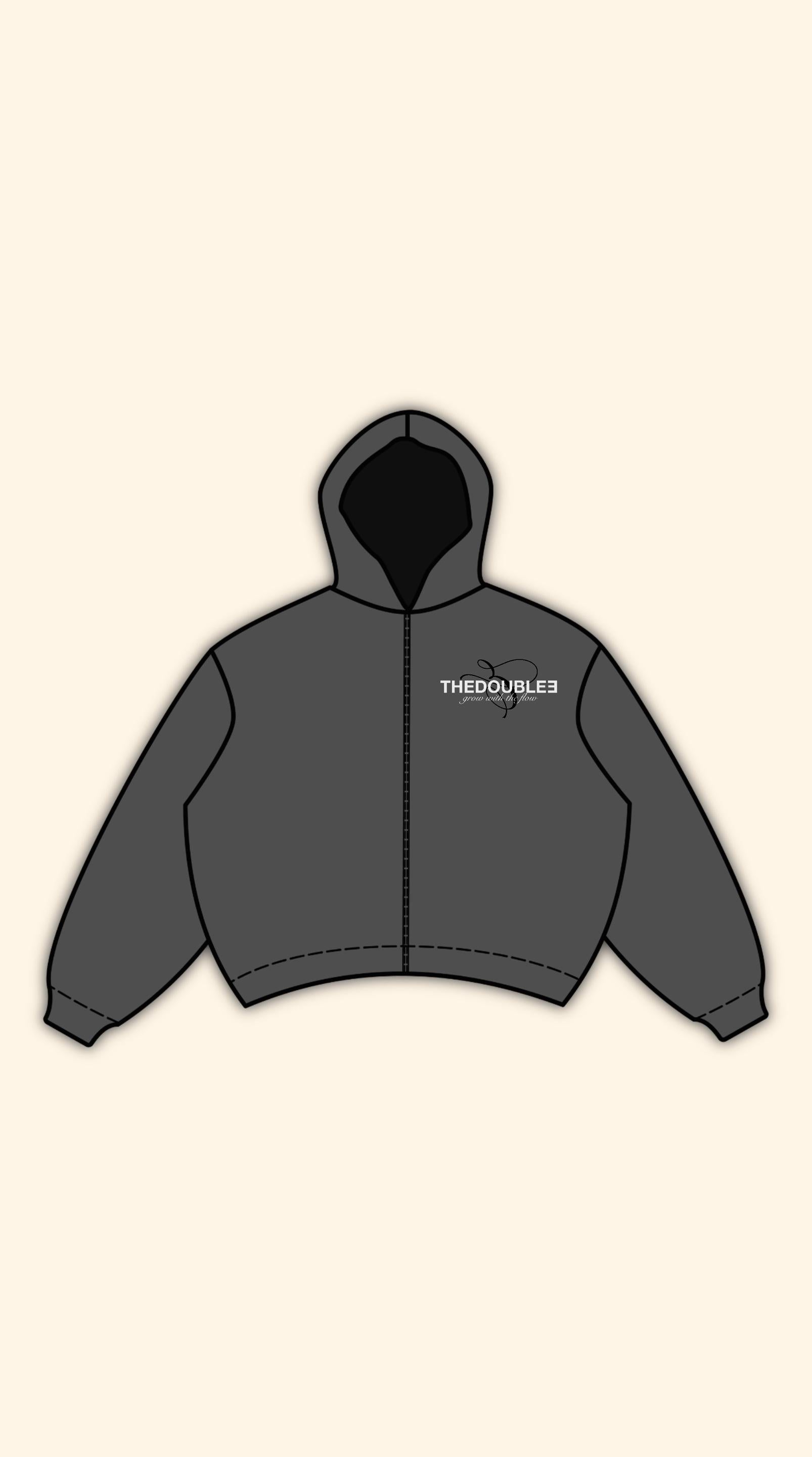 GWTF LOGO BOXY DARK GREY HOODIE