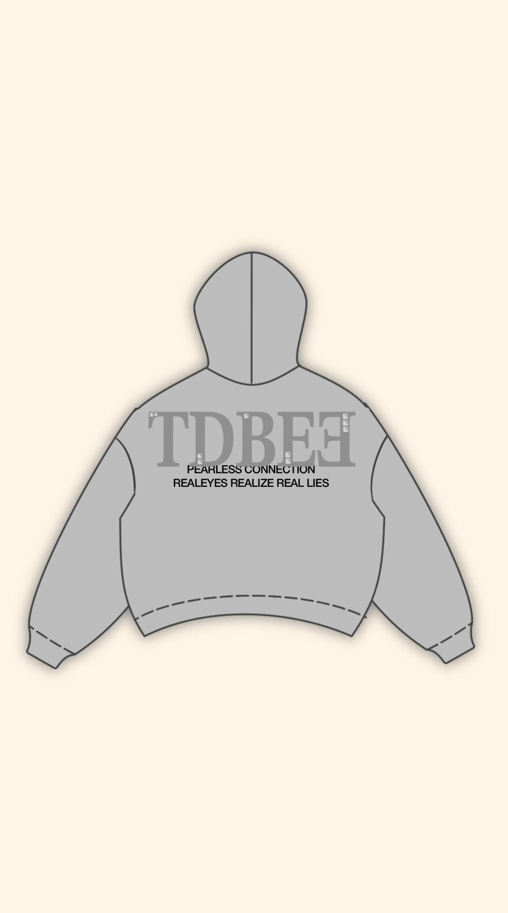 PATCH LOGO BOXY DARK GREY HOODIE