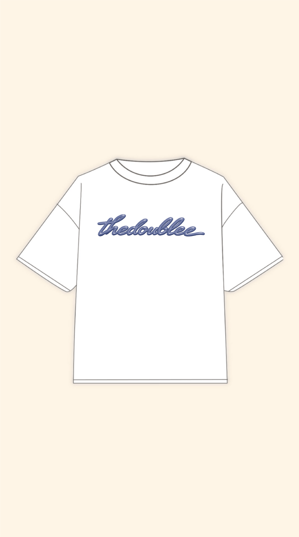 BUBBLE SKY LOGO BOXY WHITE TEE