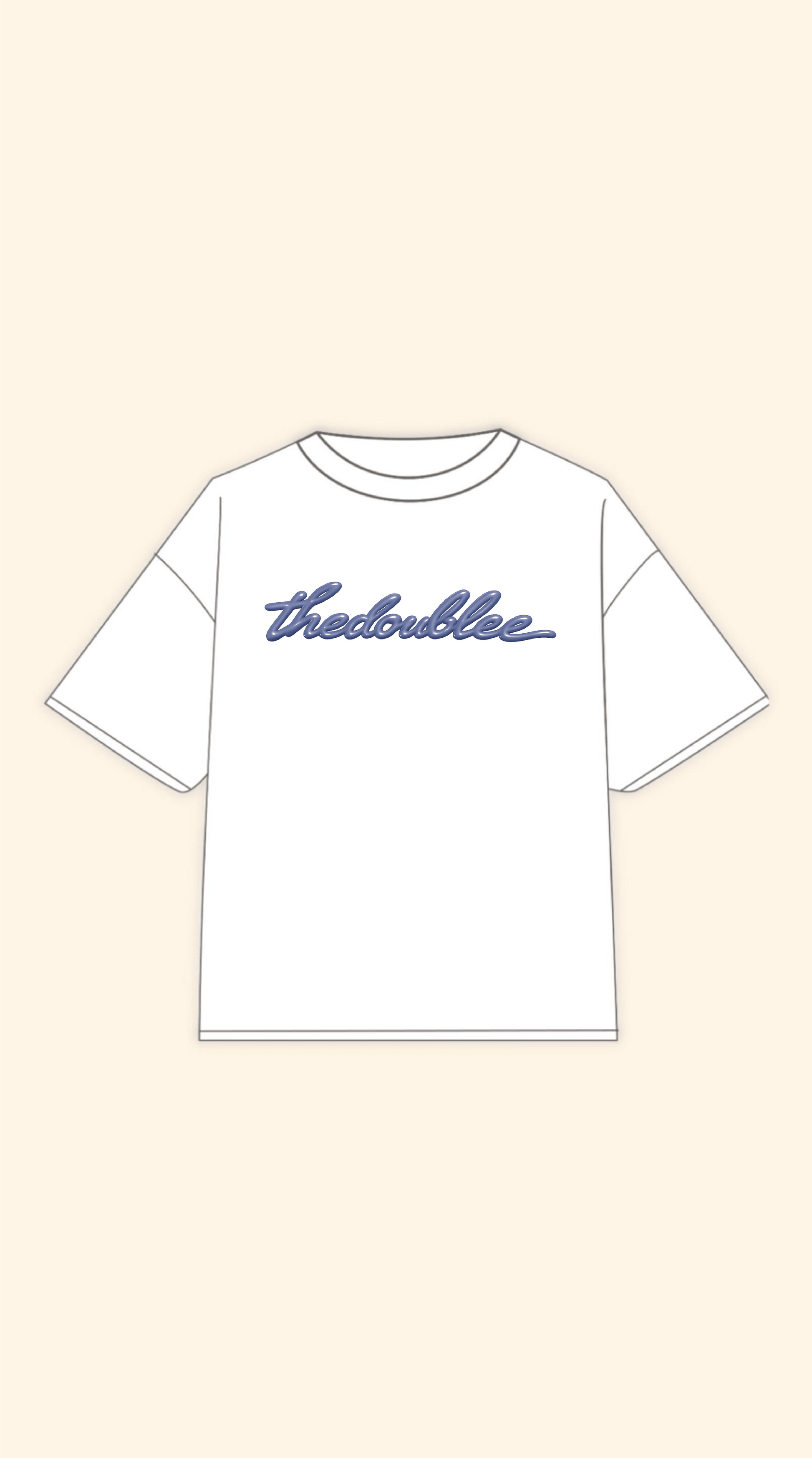 BUBBLE SKY LOGO BOXY WHITE TEE