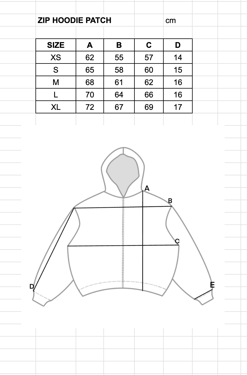 PATCH ZIP HOODIE BLACK