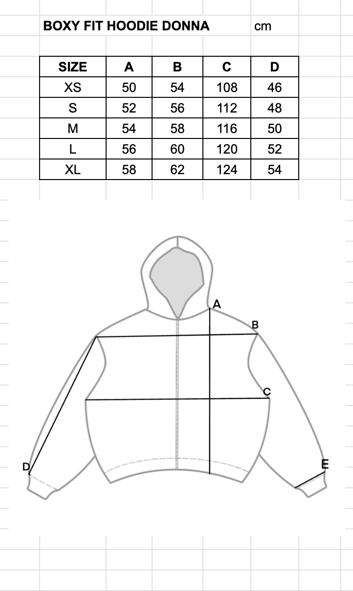 EMBROIDERED E ZIP WOMEN HOODIE CREAM