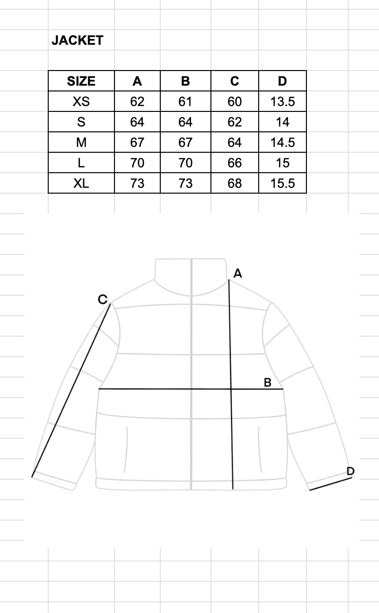 LOGO PUFFER JACKET BLACK