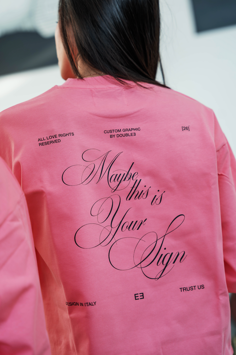 SIGN PINK BOXY LONGSLEEVE